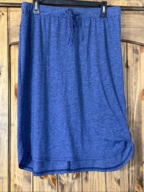 Tickled Teal Heathered Blue Drawstring Skirt